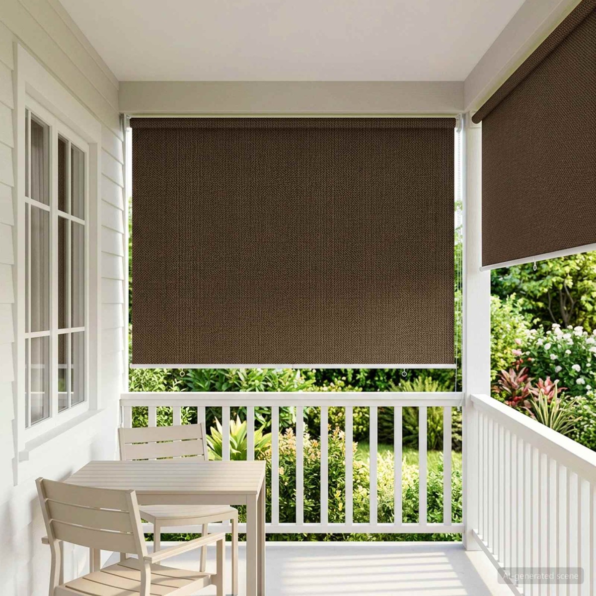 vidaXL Ρολό Εξωτερικού Χώρου 90% Φραγμός UV Καφέ 120 x 230 cm HDPE