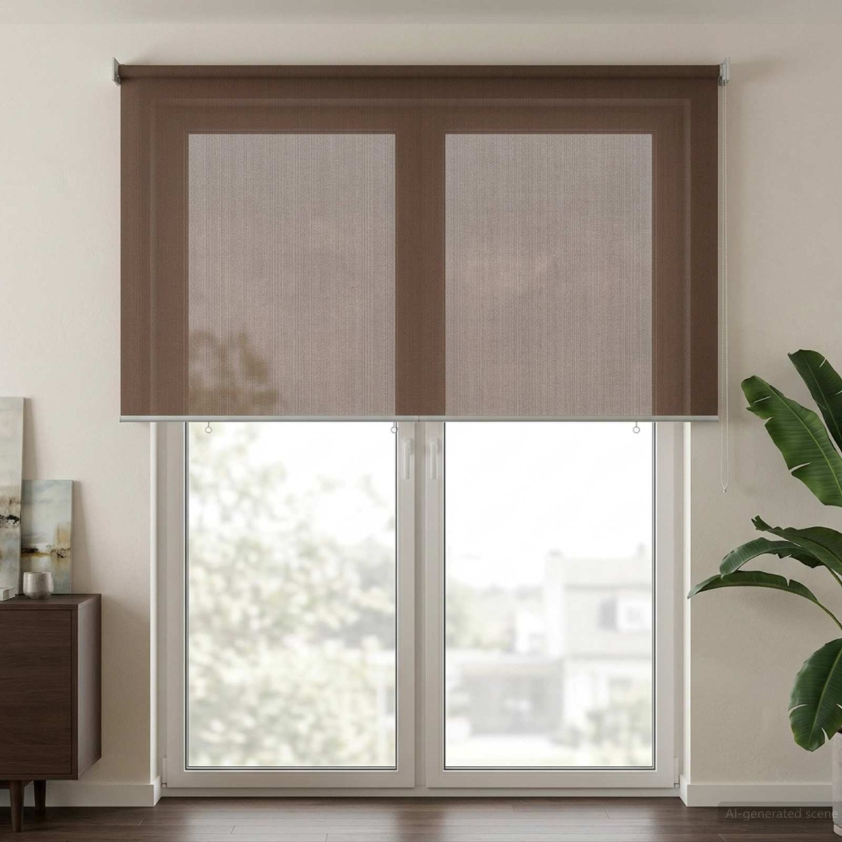 vidaXL Ρολό Εξωτερικού Χώρου 90% Φραγμός UV Taupe 140 x 230 cm HDPE