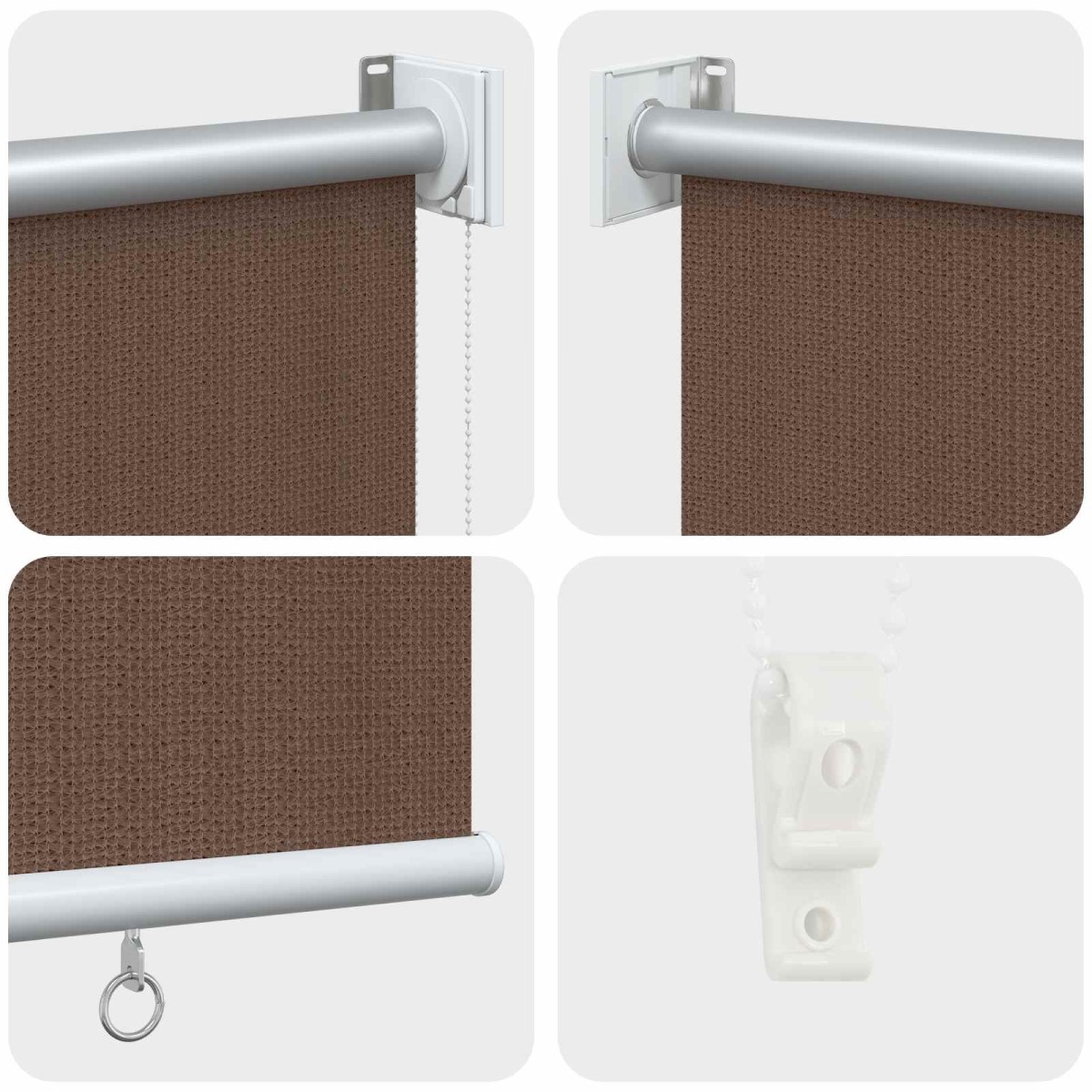 vidaXL Ρολό Εξωτερικού Χώρου 90% Φραγμός UV Taupe 140 x 230 cm HDPE