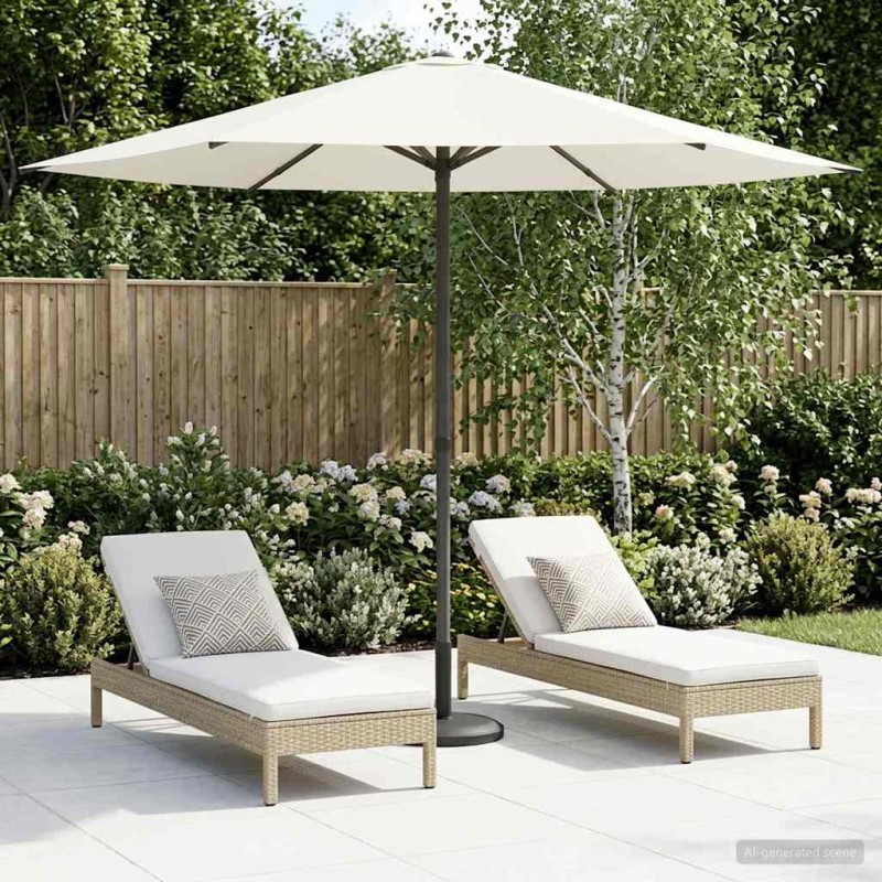 vidaXL Ομπρέλα Κήπου 230 x 230 εκ Πολυεστέρας Ορθογώνιος Κρεμ
