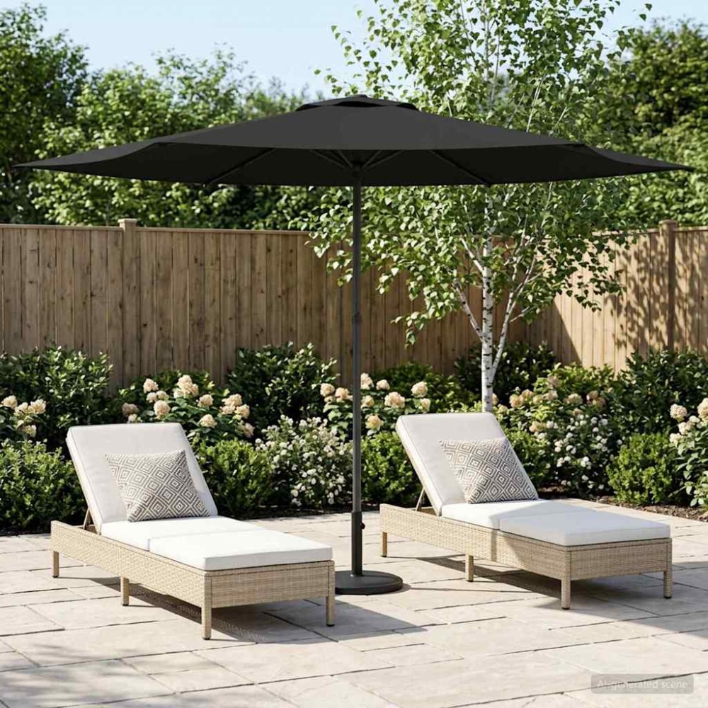 vidaXL Ομπρέλα Κήπου 300 x 300 cm Πολυεστέρας Ορθογώνιος Ανθρακί