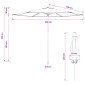 vidaXL Ομπρέλα Κήπου 300 x 300 cm Πολυεστέρας Ορθογώνιος Τερακότα