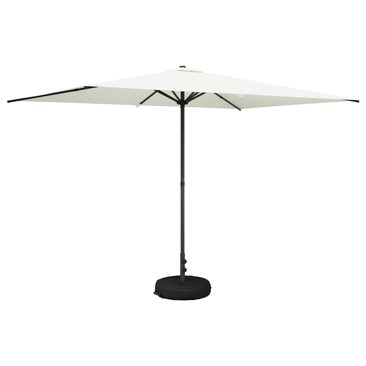 vidaXL Ομπρέλα Κήπου με Βάση 200 x 300 cm Πολυεστέρας Ορθογώνιος Κρεμ