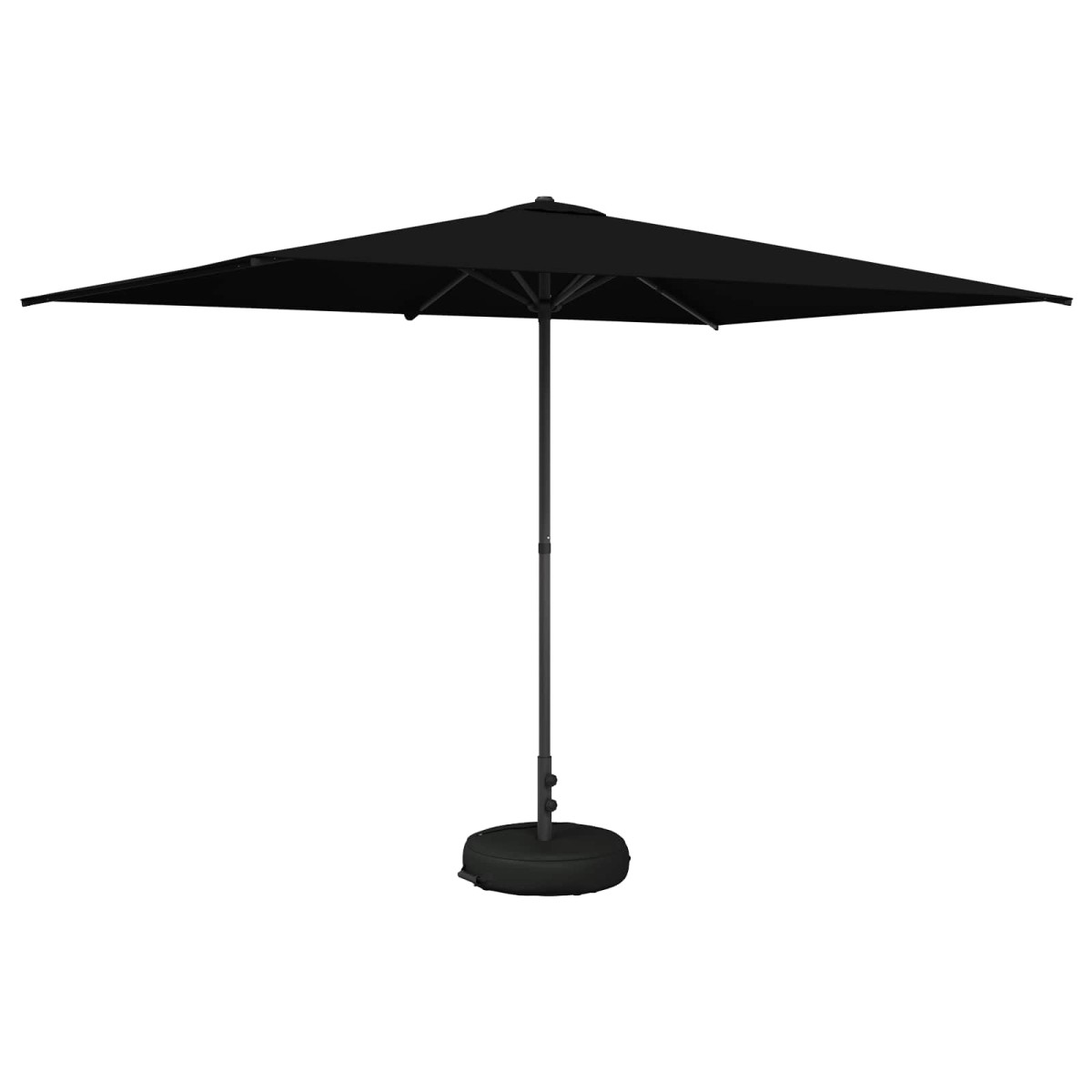 vidaXL Ομπρέλα Κήπου με Βάση 200 x 300 cm Πολυεστέρας Ορθογώνιος Μαύρο
