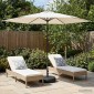 vidaXL Ομπρέλα Κήπου με Βάση 300 x 300 cm Πολυεστέρας Ορθογώνιος Κρεμ