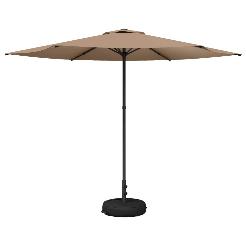 vidaXL Ομπρέλα Κήπου με Βάση 300 x 300 cm Πολυεστέρας Ορθογώνιος Taupe