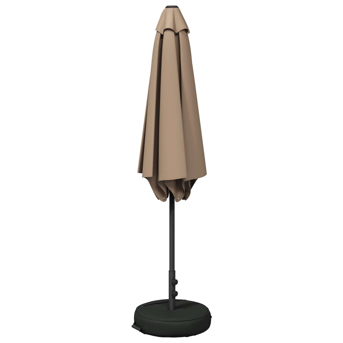 vidaXL Ομπρέλα Κήπου με Βάση 300 x 300 cm Πολυεστέρας Ορθογώνιος Taupe