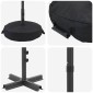 vidaXL Ομπρέλα Κήπου με Βάση 300 x 300 cm Πολυεστέρας Ορθογώνιος