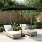 vidaXL Ομπρέλα Κήπου με Βάση 300 x 300 cm Πολυεστέρας Ορθογώνιος Μαύρο