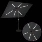 vidaXL Ομπρέλα Κήπου με LED Φώτα και Βάση 200 x 300 cm Πολυεστέρας