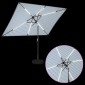 vidaXL Ομπρέλα Κήπου με LED Φώτα και Βάση 200 x 300 cm Πολυεστέρας