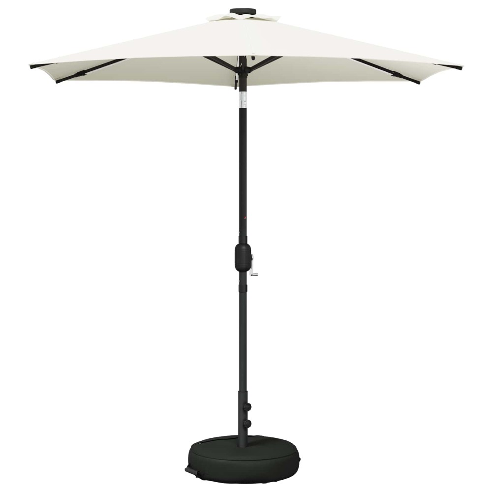 vidaXL Ομπρέλα Κήπου με LED Φώτα και Βάση 230 x 230 εκ Πολυεστέρας