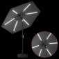 vidaXL Ομπρέλα Κήπου με LED Φώτα και Βάση 230 x 230 εκ Πολυεστέρας