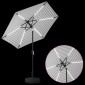 vidaXL Ομπρέλα Κήπου με LED Φώτα και Βάση 230 x 230 εκ Πολυεστέρας