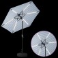 vidaXL Ομπρέλα Κήπου με LED Φώτα και Βάση 230 x 230 εκ Πολυεστέρας