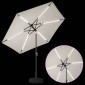 vidaXL Ομπρέλα Κήπου με LED Φώτα και Βάση 270 x 270 εκ Πολυεστέρας