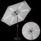 vidaXL Ομπρέλα Κήπου με LED Φώτα και Βάση 270 x 270 εκ Πολυεστέρας