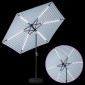 vidaXL Ομπρέλα Κήπου με LED Φώτα και Βάση 270 x 270 εκ Πολυεστέρας