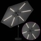 vidaXL Ομπρέλα Κήπου με LED Φώτα και Βάση 300 x 300 cm Πολυεστέρας
