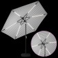 vidaXL Ομπρέλα Κήπου με LED Φώτα και Βάση 300 x 300 cm Πολυεστέρας