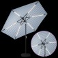 vidaXL Ομπρέλα Κήπου με LED Φώτα και Βάση 300 x 300 cm Πολυεστέρας