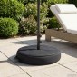 vidaXL Βάση ομπρέλας βεράντας 60 x 60 cm Ατσάλι Μαύρο