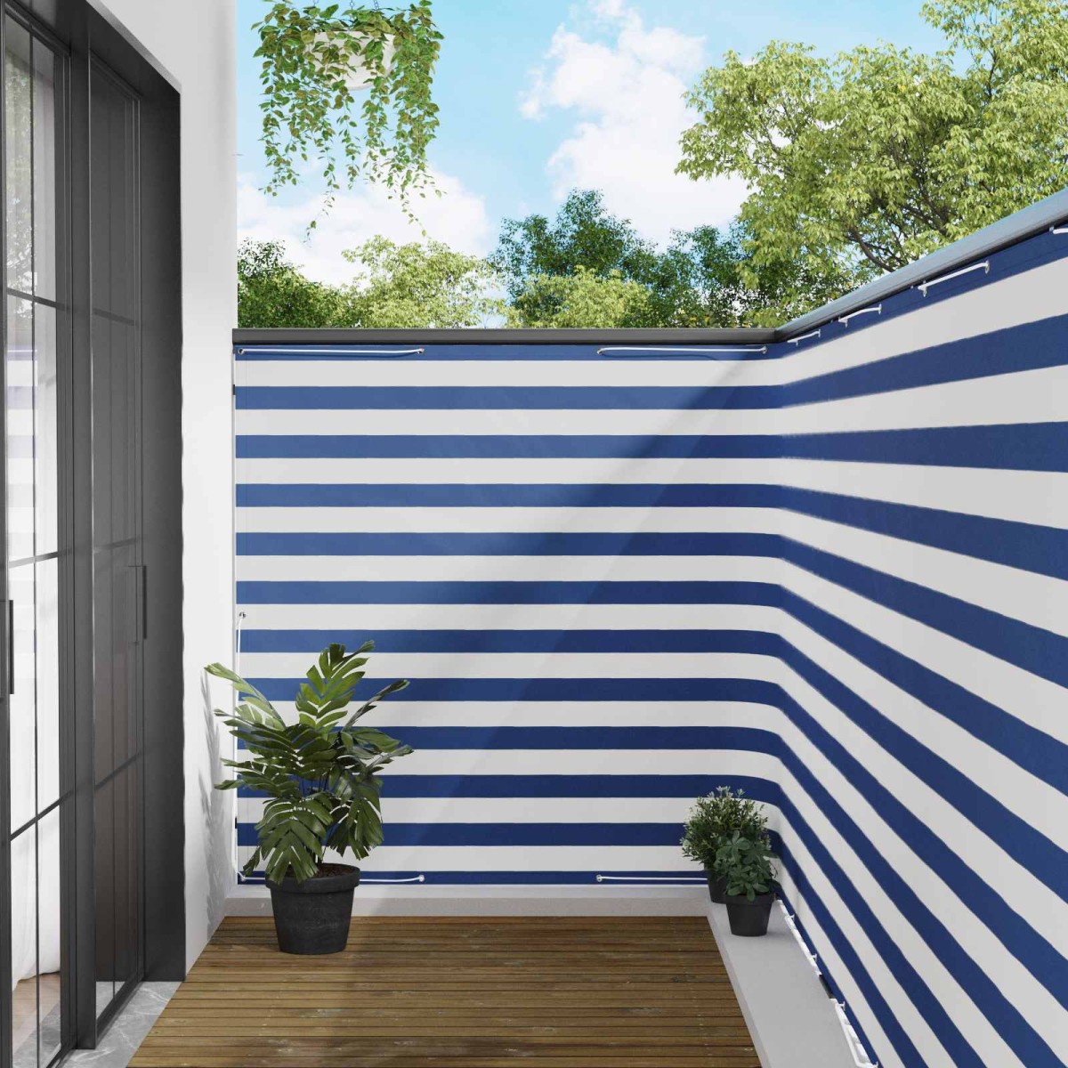 vidaXL Αδιάφανο σκίαστρο μπαλκονιού 150 x 500 cm