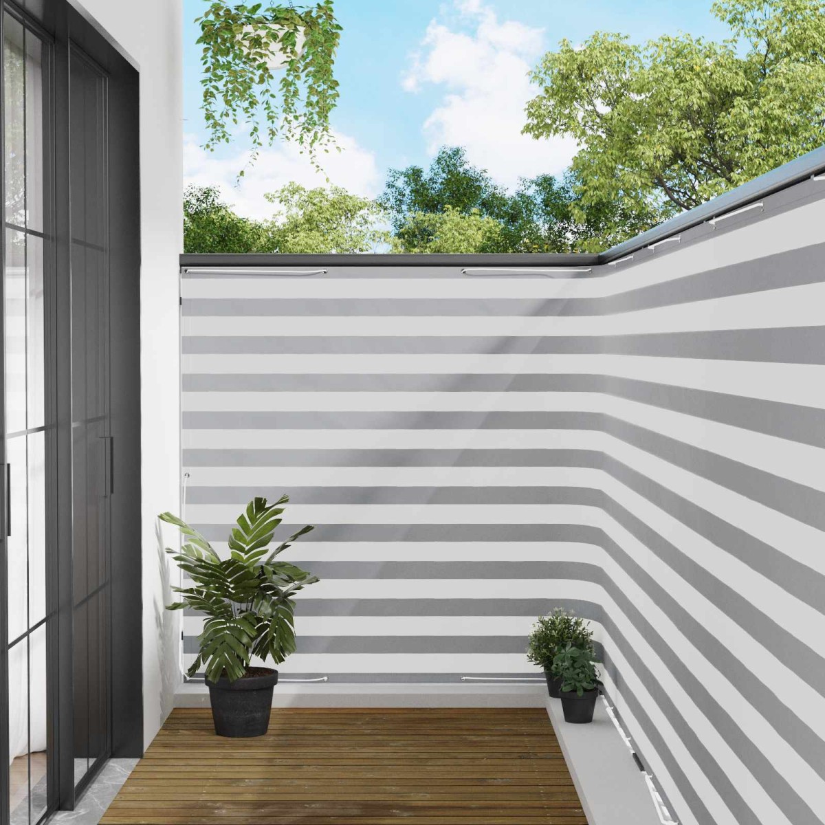 vidaXL Αδιάφανο σκίαστρο μπαλκονιού 150 x 500 cm