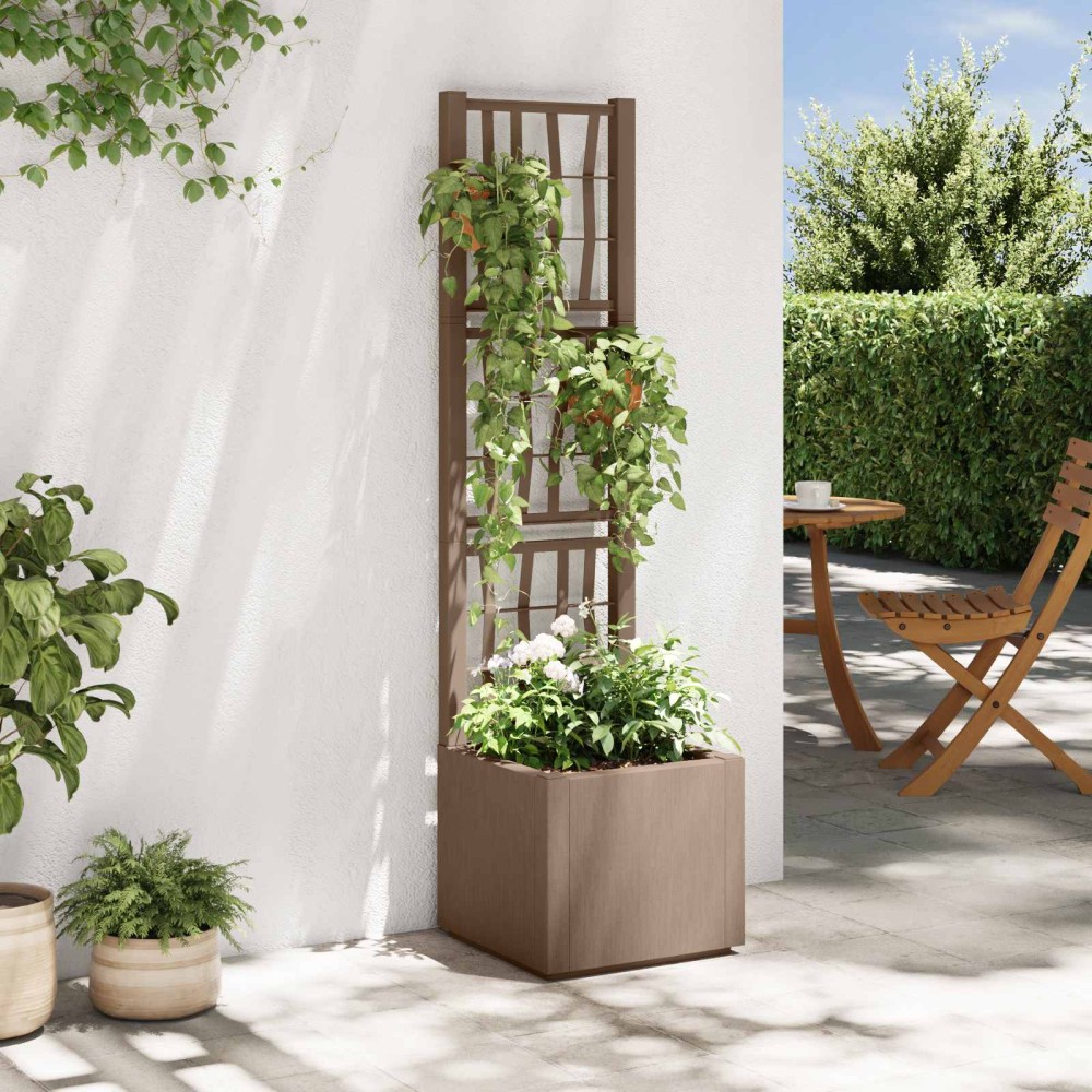 vidaXL Κηποτινάκι με Τρέλα Καφέ 36 x 36 x 140 εκ. PP