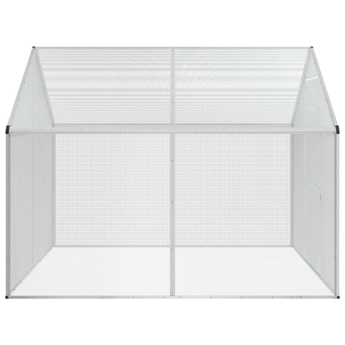 vidaXL Κλουβί Πουλιών Ασημί 181,5 x 221 x 173,5 εκ