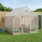 vidaXL Κλουβί Πουλιών Ασημί 181,5 x 221 x 173,5 εκ