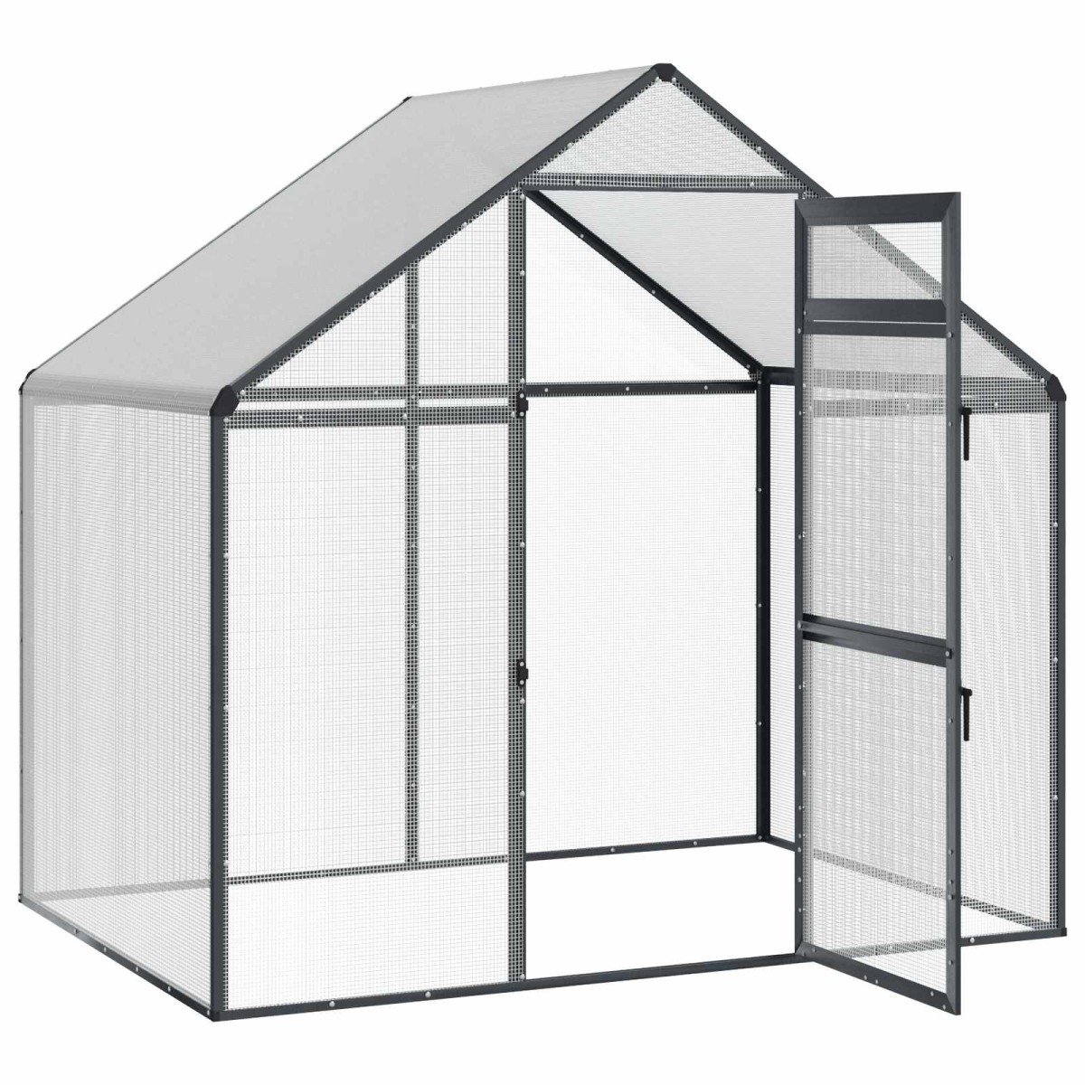 vidaXL Κλουβί Πουλιών Ανθρακί 181,5 x 112 x 173,5 εκ.