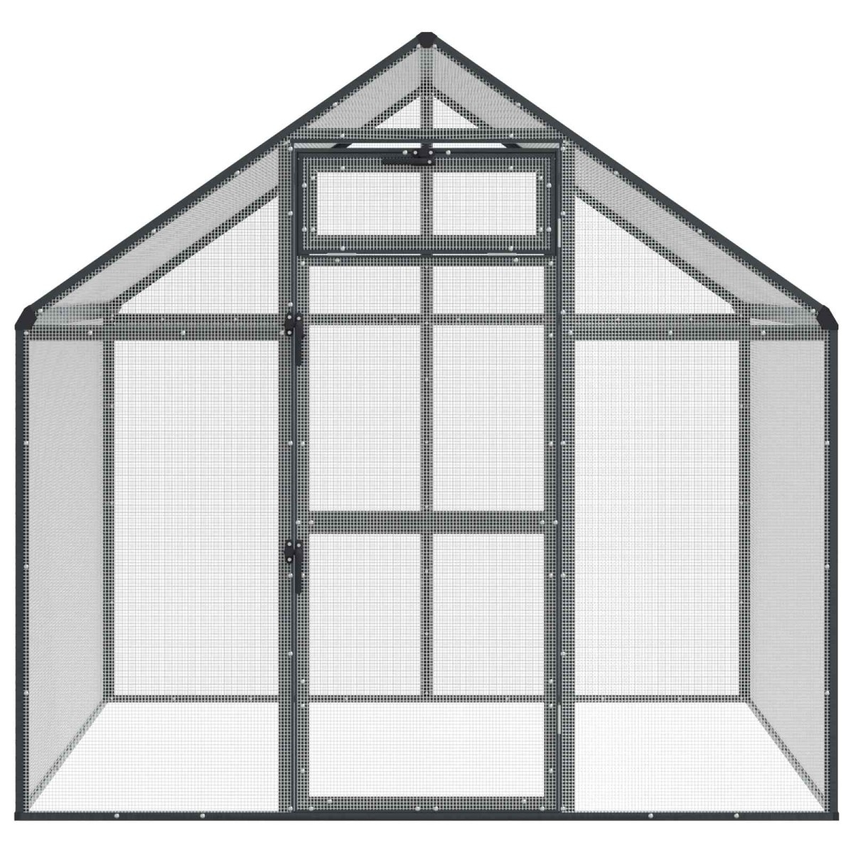 vidaXL Κλουβί Πουλιών Ανθρακί 181,5 x 112 x 173,5 εκ.