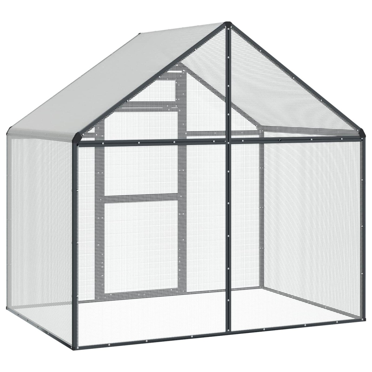 vidaXL Κλουβί Πουλιών Ανθρακί 181,5 x 112 x 173,5 εκ.
