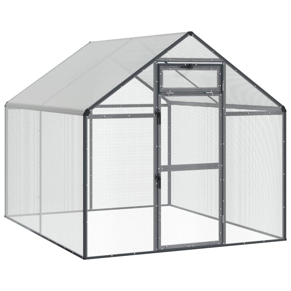 vidaXL Κλουβί Πουλιών Ανθρακί 181,5 x 221 x 173,5 εκ