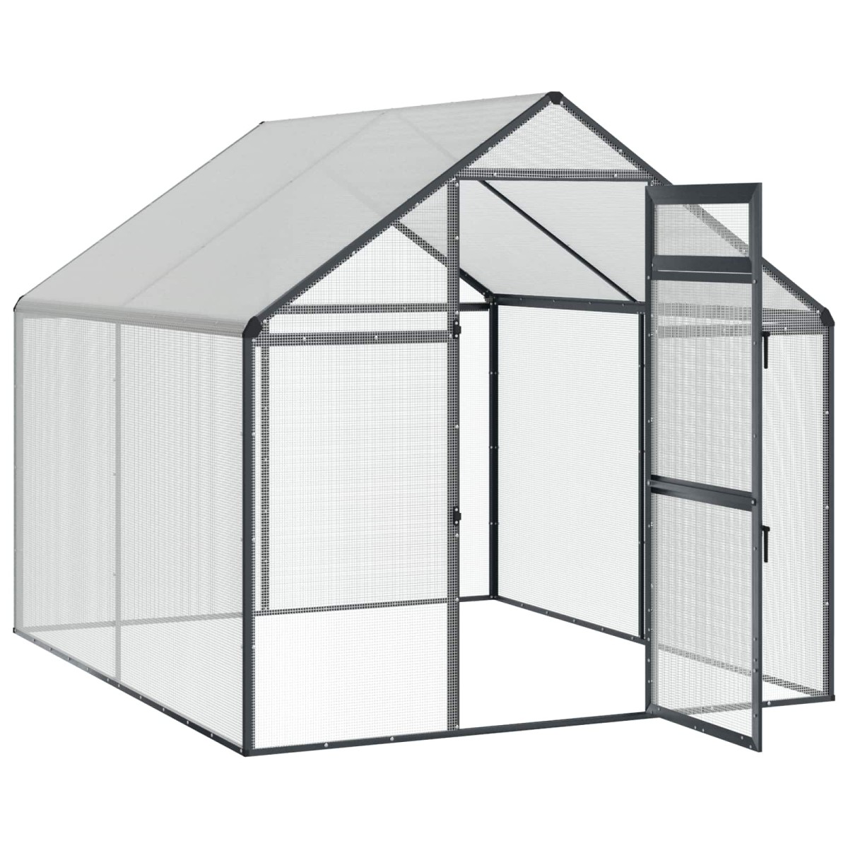 vidaXL Κλουβί Πουλιών Ανθρακί 181,5 x 221 x 173,5 εκ