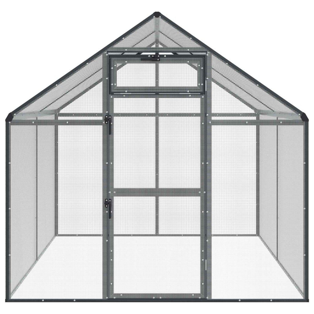 vidaXL Κλουβί Πουλιών Ανθρακί 181,5 x 221 x 173,5 εκ
