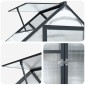 vidaXL Θερμοκήπιο Κήπου με πόρτα Ανθρακί 183,5 x 63,5 x 207 εκ.