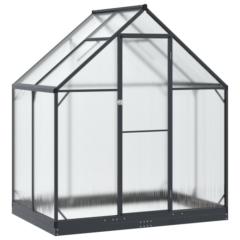 vidaXL Θερμοκήπιο Κήπου με πόρτα Ανθρακί 183,5 x 123 x 207 εκ.