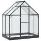 vidaXL Θερμοκήπιο Κήπου με πόρτα Ανθρακί 183,5 x 123 x 207 εκ.