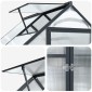 vidaXL Θερμοκήπιο Κήπου με πόρτα Ανθρακί 183,5 x 123 x 207 εκ.