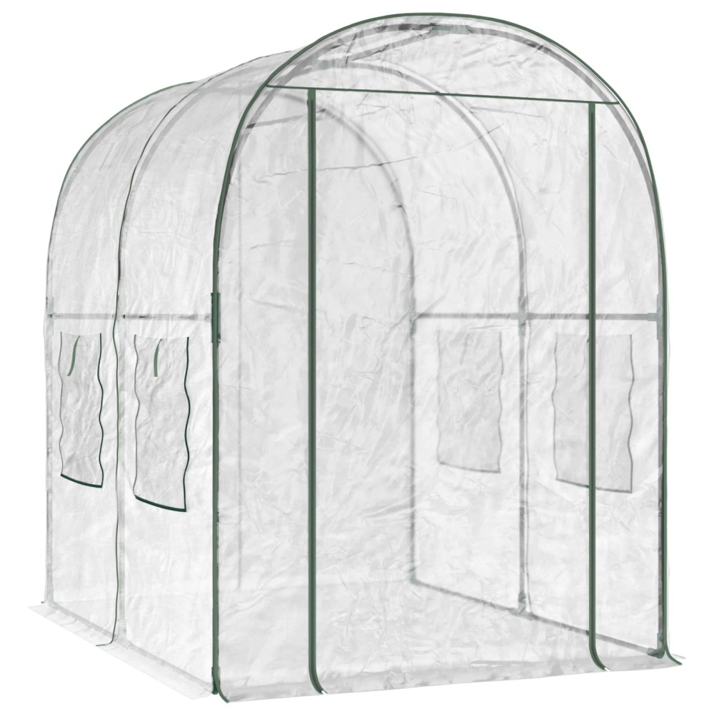vidaXL Θερμοκήπιο με σκελετό 160 x 200 x 192,5 εκ. PVC Διαφανές