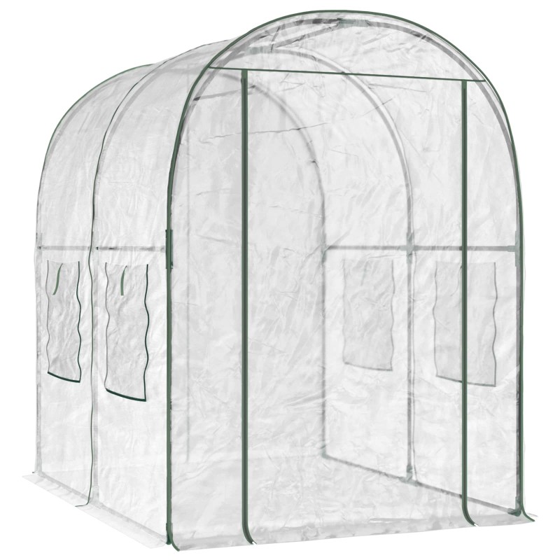 vidaXL Θερμοκήπιο με σκελετό 160 x 200 x 192,5 εκ. PVC Διαφανές