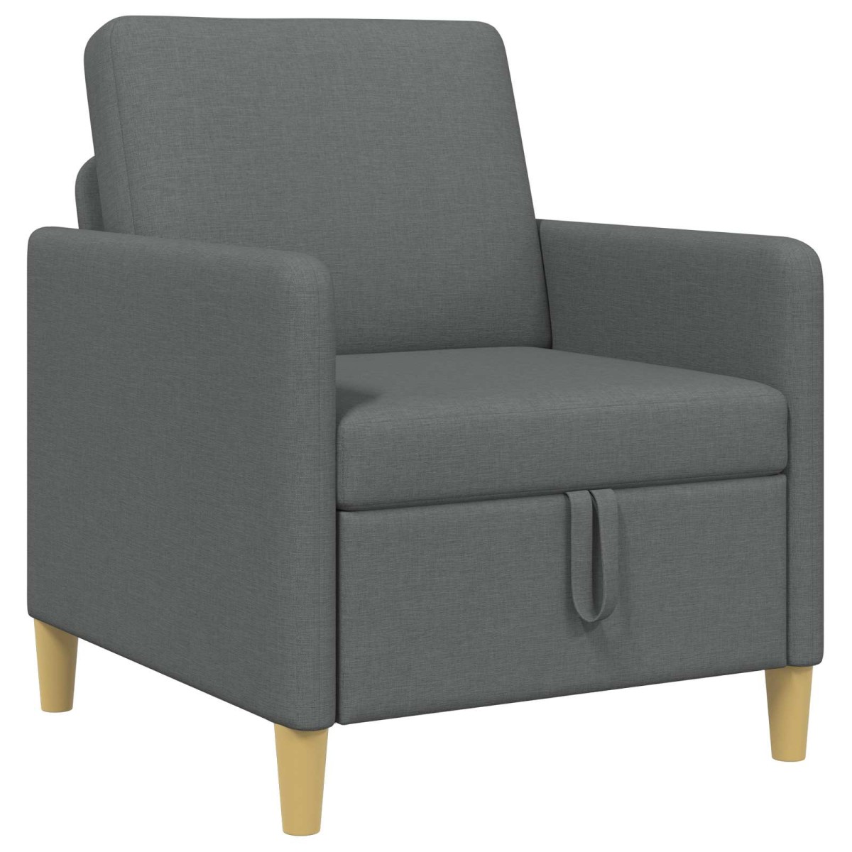 vidaXL Καναπές με Αποθήκευση Σκούρο Γκρι 72 x 78 x 87 εκ. Πολυεστέρας