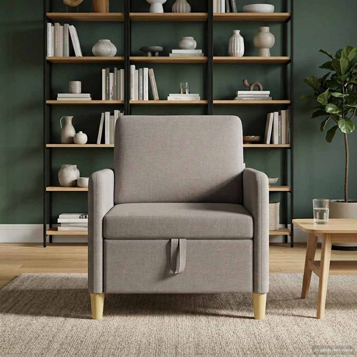 vidaXL Καναπές με Αποθήκευση Taupe 72 x 78 x 87 εκ. Πολυεστέρας