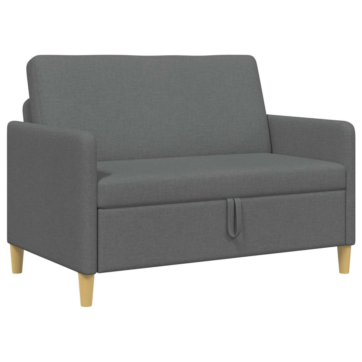 vidaXL Καναπές με Αποθήκευση Σκούρο Γκρι 122 x 78 x 87 εκ Πολυεστέρας