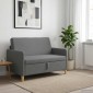 vidaXL Καναπές με Αποθήκευση Σκούρο Γκρι 122 x 78 x 87 εκ Πολυεστέρας