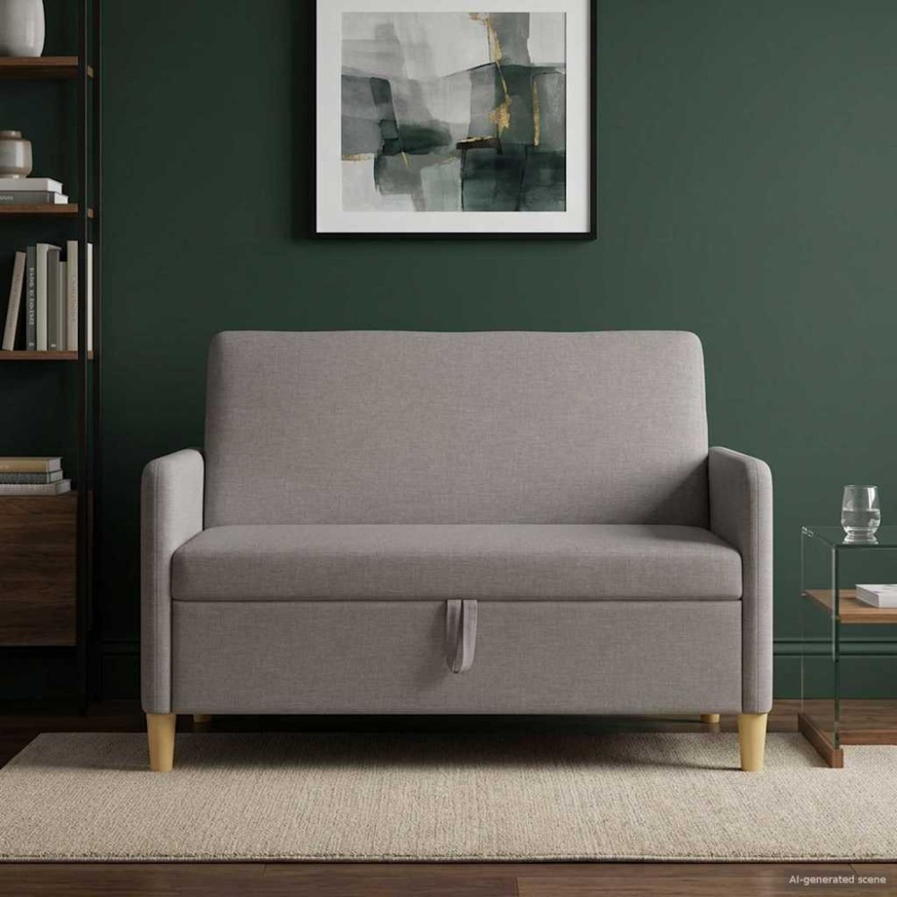 vidaXL Καναπές με Αποθήκευση Taupe 122 x 78 x 87 εκ Πολυεστέρας
