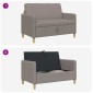 vidaXL Καναπές με Αποθήκευση Taupe 122 x 78 x 87 εκ Πολυεστέρας