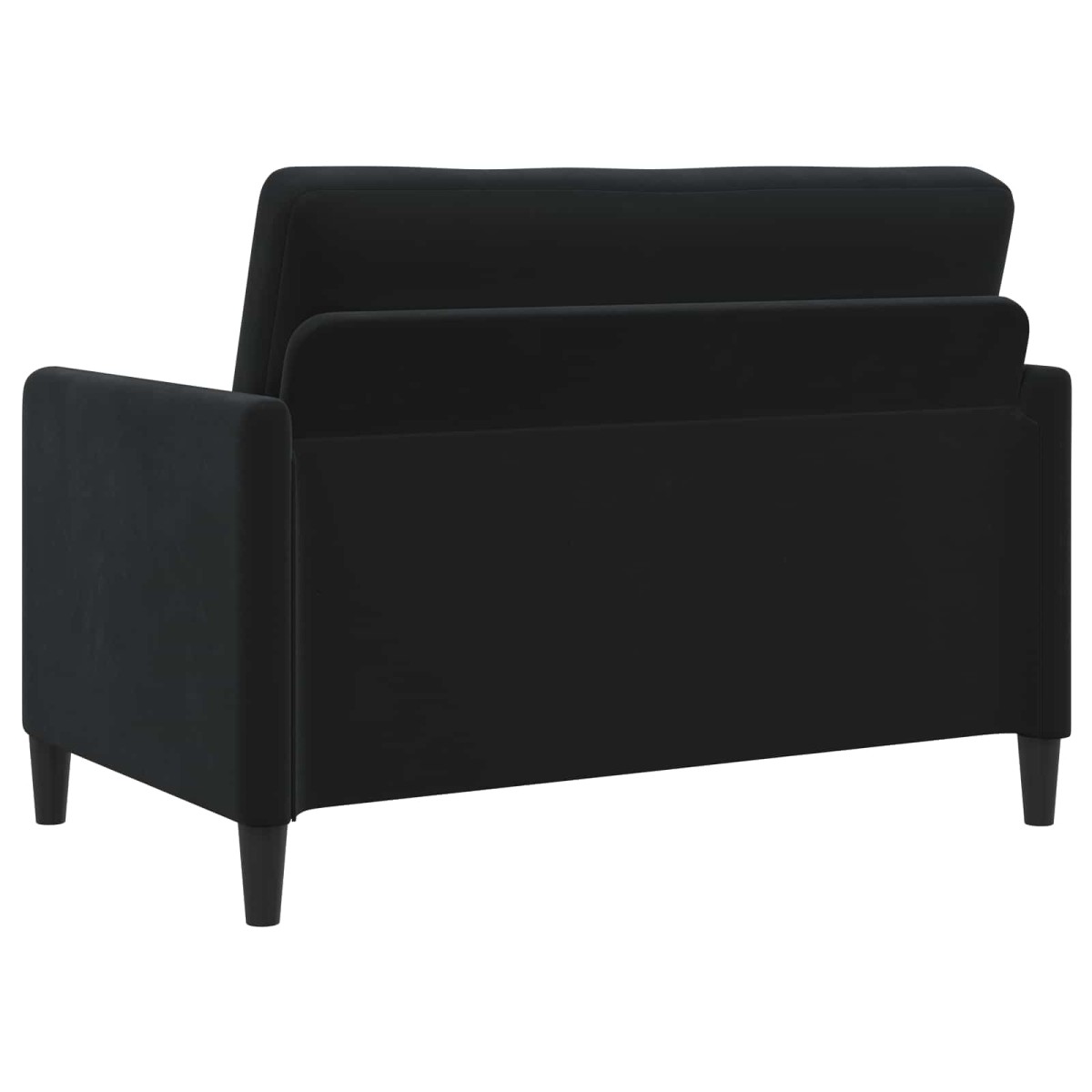 vidaXL Καναπές με Αποθήκευση Μαύρο 122 x 78 x 87 εκ Πολυεστέρας
